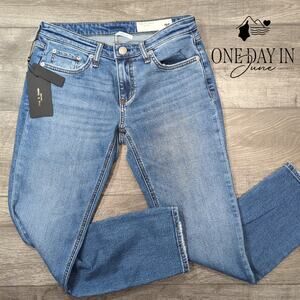 Rag & Bone The Dre Low Rise Slim Boyfriend Julienne Blue NWT $225 Size 0 (25)